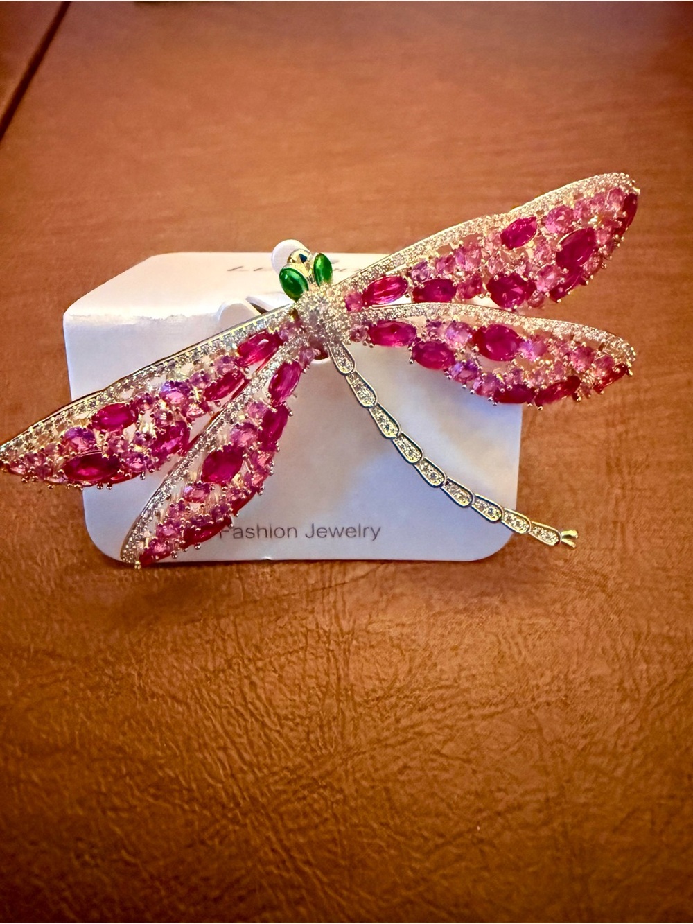 Austrian Crystal dragonfly brooch